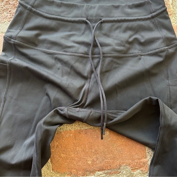 Tavi 7/8 Tie Waist Pocket Tight Leggings Yoga Pants Black Size Large - Picture 5 of 16